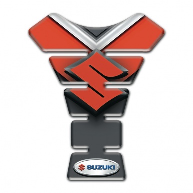 Suzuki Tank Pad Motorbike Model with Gray Orange Decoration 