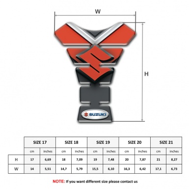 Suzuki Tank Pad Motorbike Model with Gray Orange Decoration 