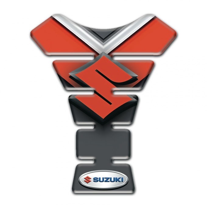 Suzuki Tank Pad Motorbike Model with Gray Orange Decoration 