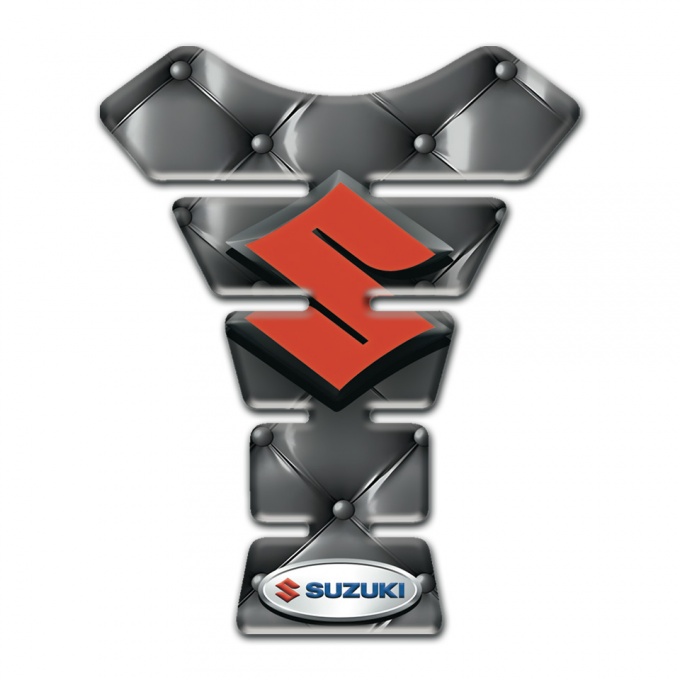 Suzuki Tank Pad Protector Model with Gray Leather Effect 