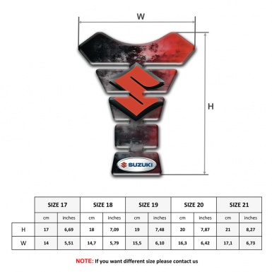 Suzuki Tank Fuse Mixed Colors Base Orange Logo Style 