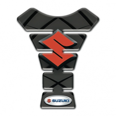 Suzuki Tank Pad Motorbike Gray with Black Lines Decoration Type 