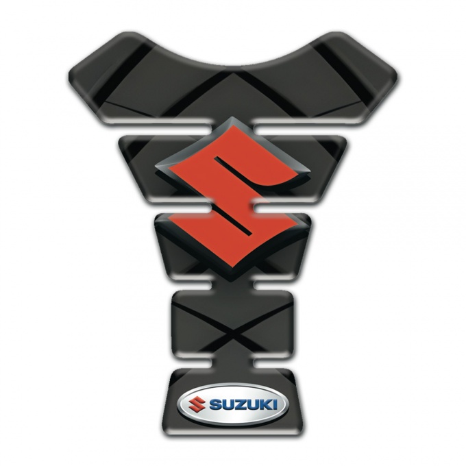 Suzuki Tank Pad Motorbike Gray with Black Lines Decoration Type 