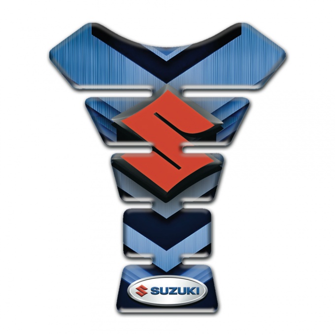 Suzuki Tank Pad Motorbike Model with Navy Blue base 