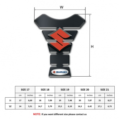 Suzuki Tank Guard Pads Graphite Design with Orange Logo