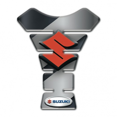 Suzuki Tank Pad Protector Gray Diagonal Decoration Style 