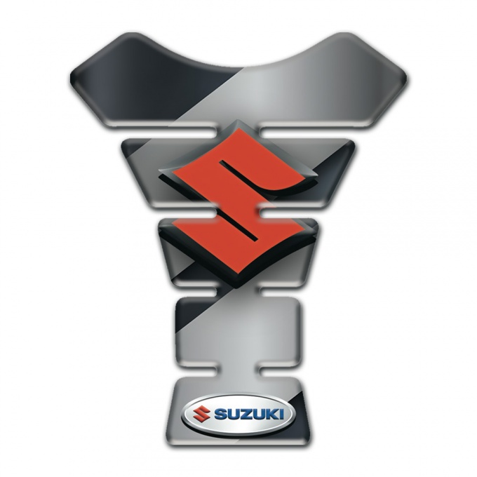 Suzuki Tank Pad Protector Gray Diagonal Decoration Style 