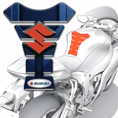Suzuki Tank Protector Dark Blue Model with Orange Logo 
