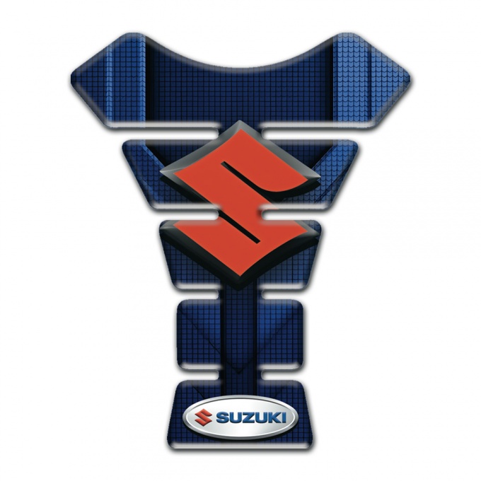 Suzuki Tank Protector Dark Blue Model with Orange Logo 