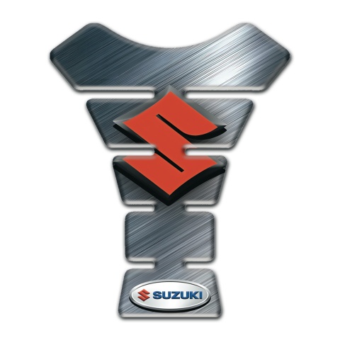 Suzuki Tank Fuse Polished Surface style Orange Logo 
