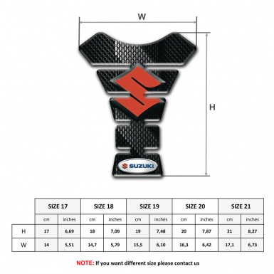 Suzuki Tank Pad Motorbike Black Gray Decoration Type 