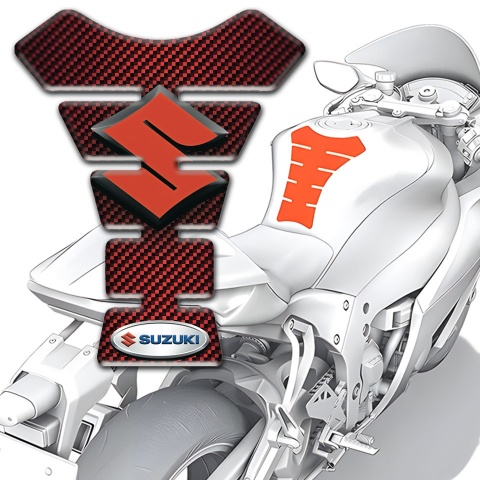 Suzuki Tank Protector red Carbon Version 