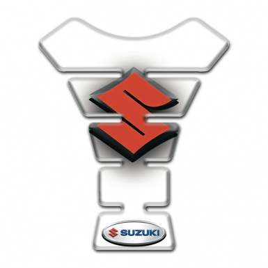 Suzuki Tank Pad Motorbike White Version 