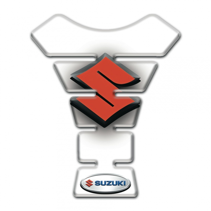 Suzuki Tank Pad Motorbike White Version 