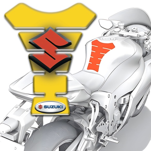 Suzuki Tank Pad Motorbike Yellow Version 