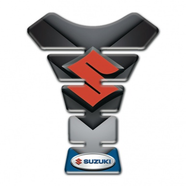 Suzuki Tank Pad Protector Orange Logo with Black Blue Print Base 