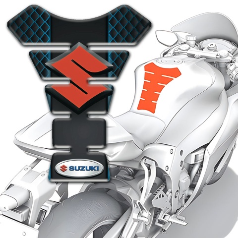 Suzuki Tank Pad Motorbike Neon Mesh effect Version 