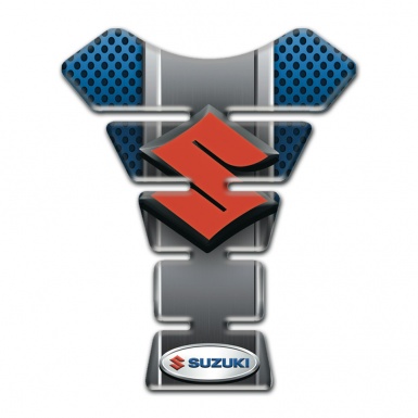 Suzuki Tank Protector Model with Perforated Blue Base 