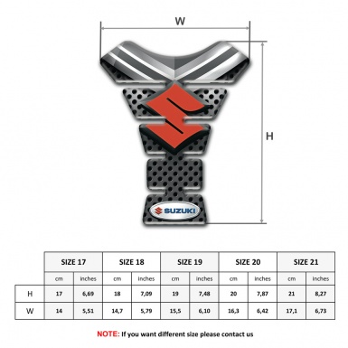 Suzuki Tank Pad Motorbike Premium Quality Silicone Sticker 