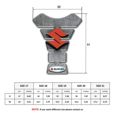 Suzuki Tank Fuse Stone effect Design Orange Logo Style 