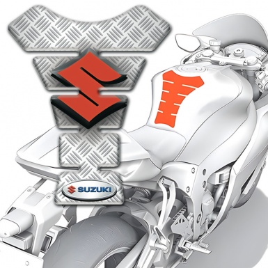 Suzuki Tank Guard Pads Gray White Details Base Style 