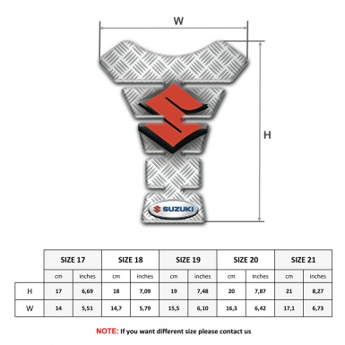 Suzuki Tank Guard Pads Gray White Details Base Style 
