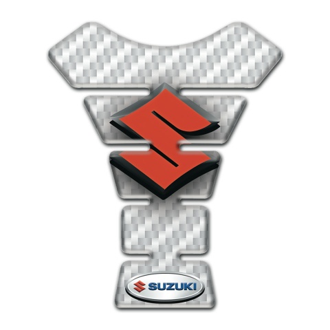 Suzuki Tank Pad Protector White Carbon Edition 