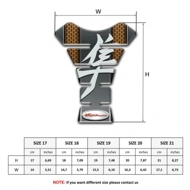 Suzuki Tank Protector Hayabusa Style Honeycomb Base Motive 