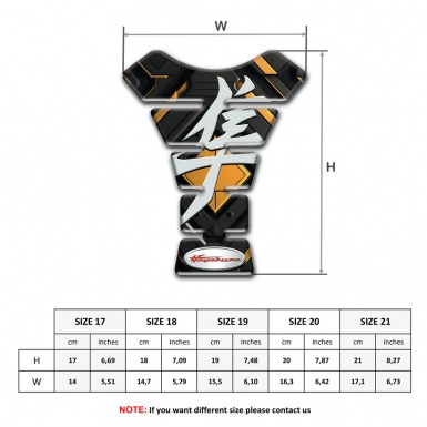 Suzuki Tank Guard Pads Yellow Rhombus Design hayabusa Style 