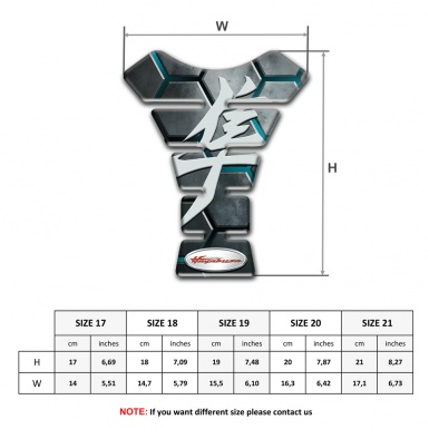 Suzuki Tank Protector Turquoise Channels Base Hayabusa Style 