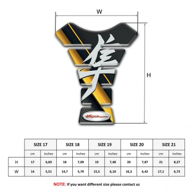 Suzuki Tank Guard Pads Diagonal Yellow Tape Design Hayabusa Style 