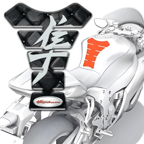 Suzuki Tank Pad Motorbike Black Leather Effect Hayabusa Model 