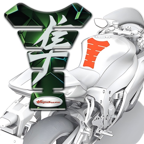Suzuki Tank Protector Green Diamond Effect Hayabusa Model 
