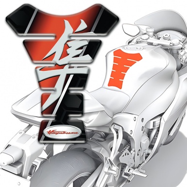 Suzuki Tank Guard Pads Black Red Decoration base hayabusa Style 