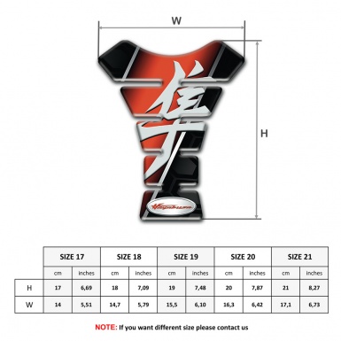 Suzuki Tank Guard Pads Black Red Decoration base hayabusa Style 