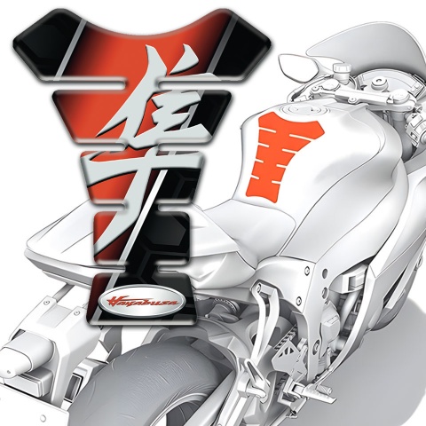 Suzuki Tank Guard Pads Black Red Decoration base hayabusa Style 