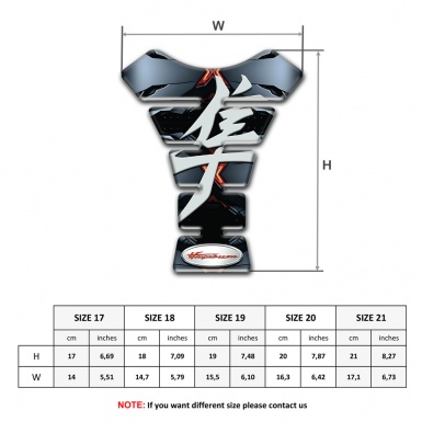 Suzuki Tank Pad Protector Torn Base Effect Hayabusa Style 