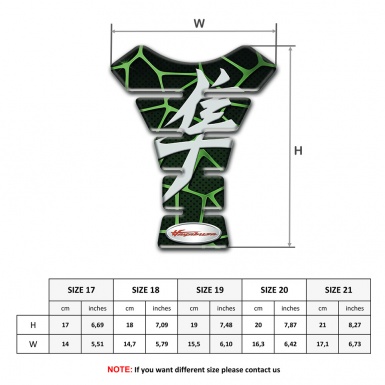 Suzuki Tank Fuse Black with Green Patterns Base Hayabus Edition 