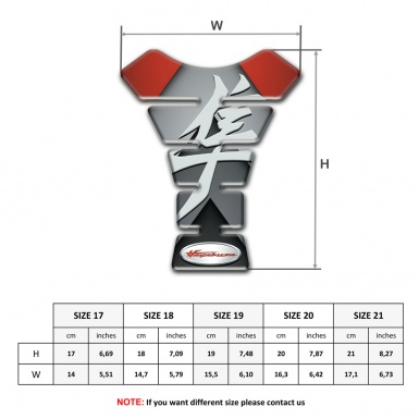 Suzuki Tank Protector Red Gray Decoration hayabusa model 