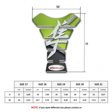 Suzuki Tank Guard Pads Green Black Print hayabusa Style 