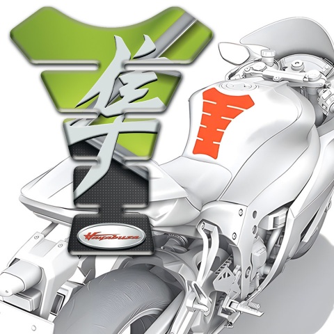 Suzuki Tank Guard Pads Green Black Print hayabusa Style 