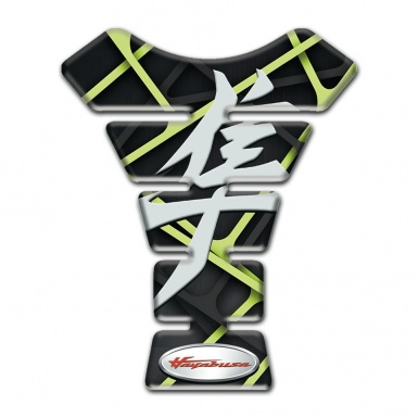 Suzuki Tank Pad Protector  Green Crossed Lines Design Hayabusa Style 