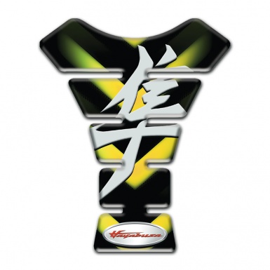 Suzuki Tank Guard Pads Green Yellow V Shape Decoration Model 