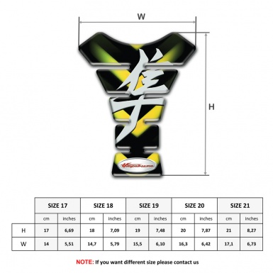 Suzuki Tank Guard Pads Green Yellow V Shape Decoration Model 