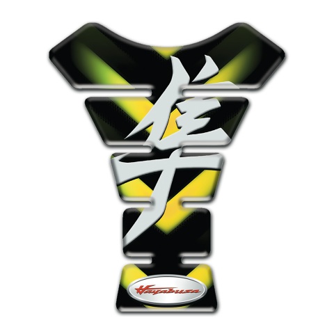 Suzuki Tank Guard Pads Green Yellow V Shape Decoration Model 