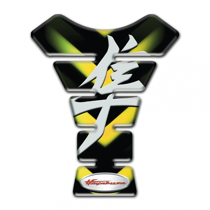 Suzuki Tank Guard Pads Green Yellow V Shape Decoration Model 