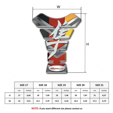 Suzuki Tank Pad Protector Multicolored Design hayabusa model 