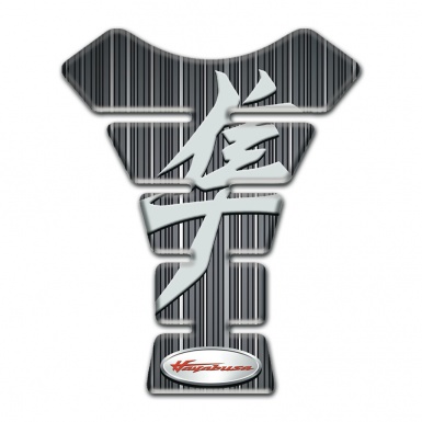 Suzuki Tank Pad Protector Gray with White Stripes base Hayabusa Style 