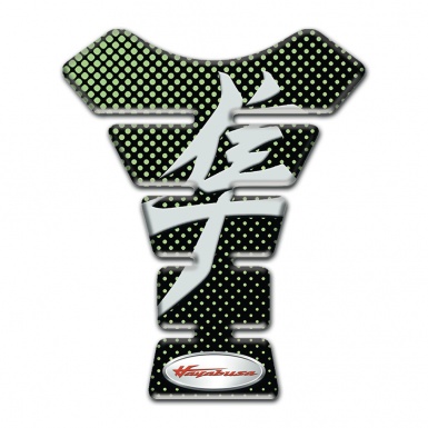 Suzuki Tank Protector Black with Green Dots base hayabusa Model 