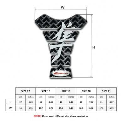 Suzuki Tank Pad Motorbike Metal Grid base Hayabusa model 